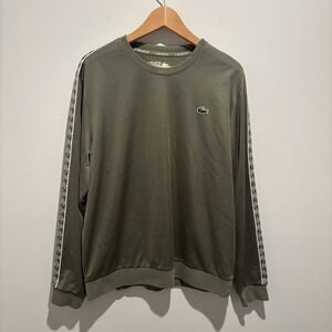Lacoste Sport Men's XL Size 6 Pullover Alligator Logo Green Preppy Athletic